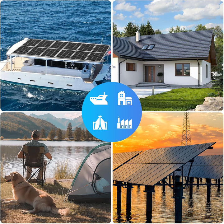 Solarpanel 480W, 12V PV Modul, SMBB Technologie, Hohe Effizienz Monocrystalline Solarmodul, Full Bla