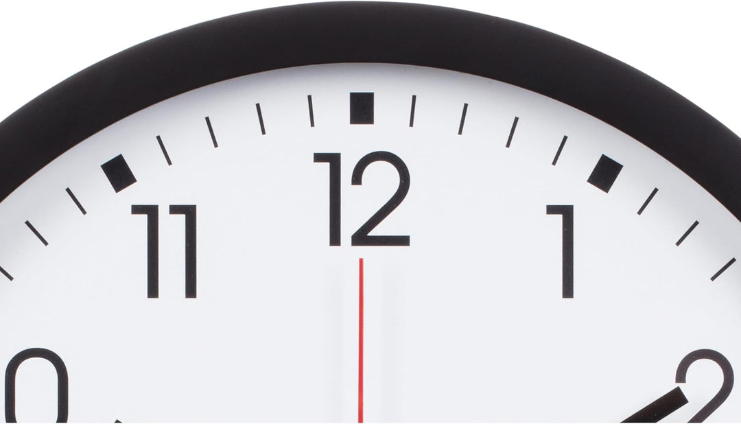 TFA Dostmann Analoge Funk-Wanduhr, 60.3522, mit Sekundenzeiger, Glasabdeckung, grosses Ziffernblatt,