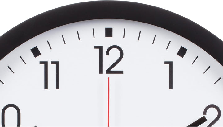 TFA Dostmann Analoge Funk-Wanduhr, 60.3522, mit Sekundenzeiger, Glasabdeckung, grosses Ziffernblatt,
