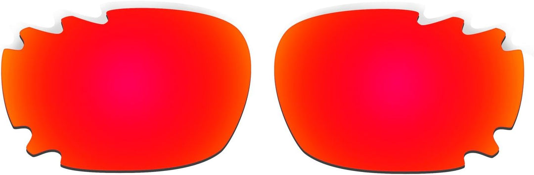 HKUCO Red/Green Polarized Replacement Lenses plus Black Earsocks Rubber Kit For Oakley Racing Jacket