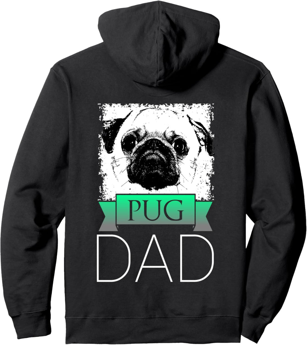 Dog Dad Pug - Hunde Mops Papa Pullover Hoodie