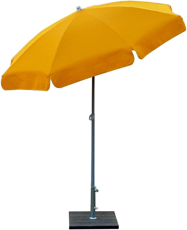 Maffei Art 181 Venezia Sonnenschirm rund Baumwolle Duplex Durchmesser 200 cm Made in Italy Gelb, Gel