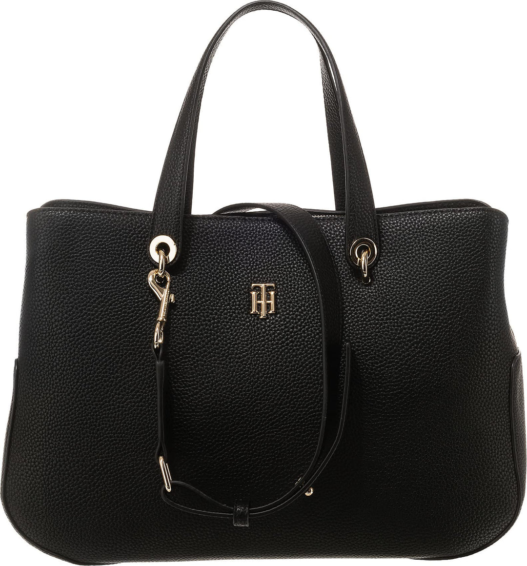 Tommy Hilfiger Damen Th Element Umhängetasche Schulranzen Schwarz, Schwarz