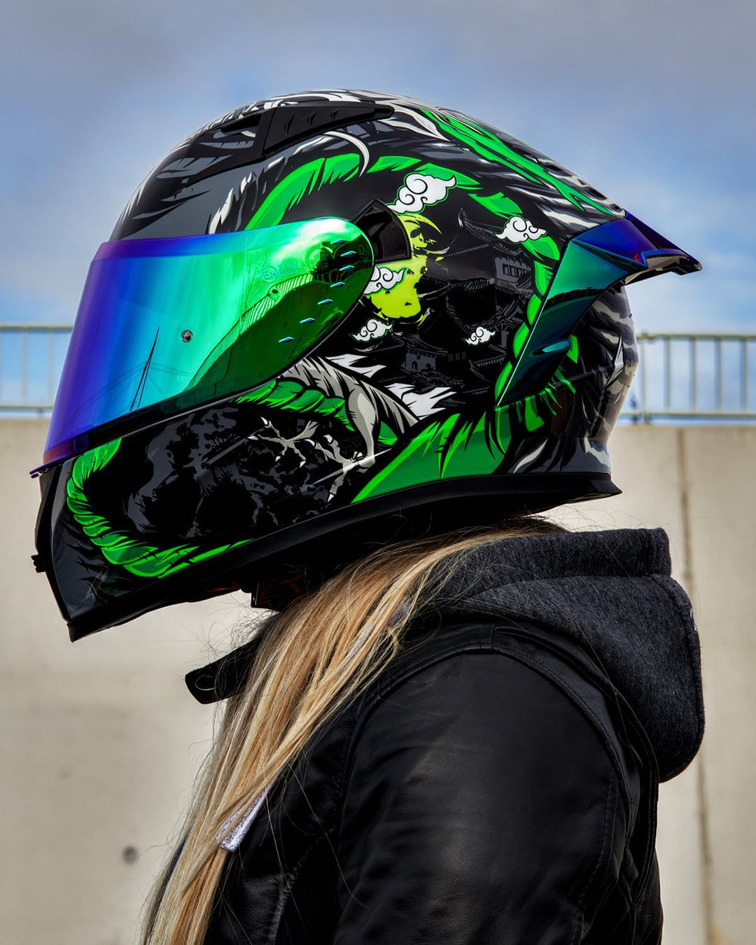 ILM Motorradhelm Integralhelm Herren Damen-Motorcycle Helmet mit 2 Visieren Pinlock-kompatiblen klar