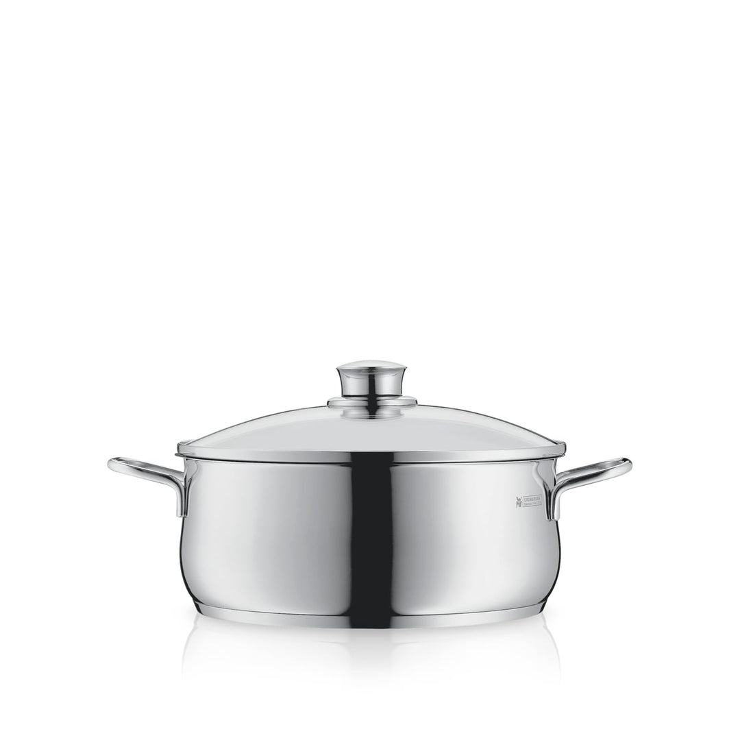 WMF Diadem Plus Kochtopf gross 20cm, Glasdeckel, Bratentopf Induktion 3l, Cromargan Edelstahl polier