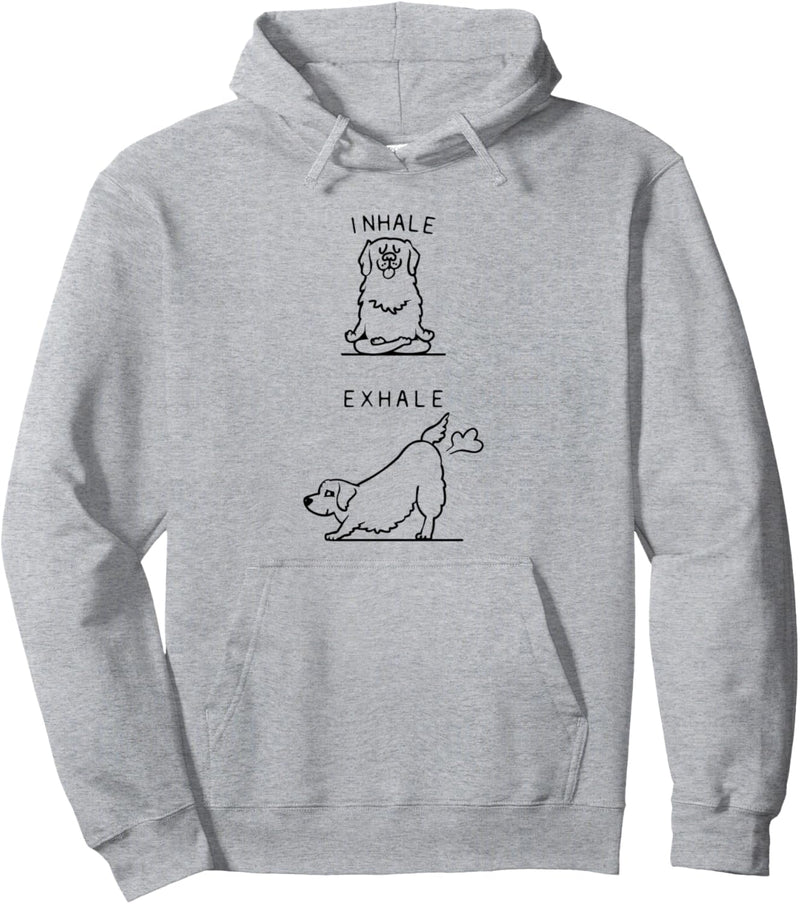 Inhale Exhale Golden Retriever Pullover Hoodie