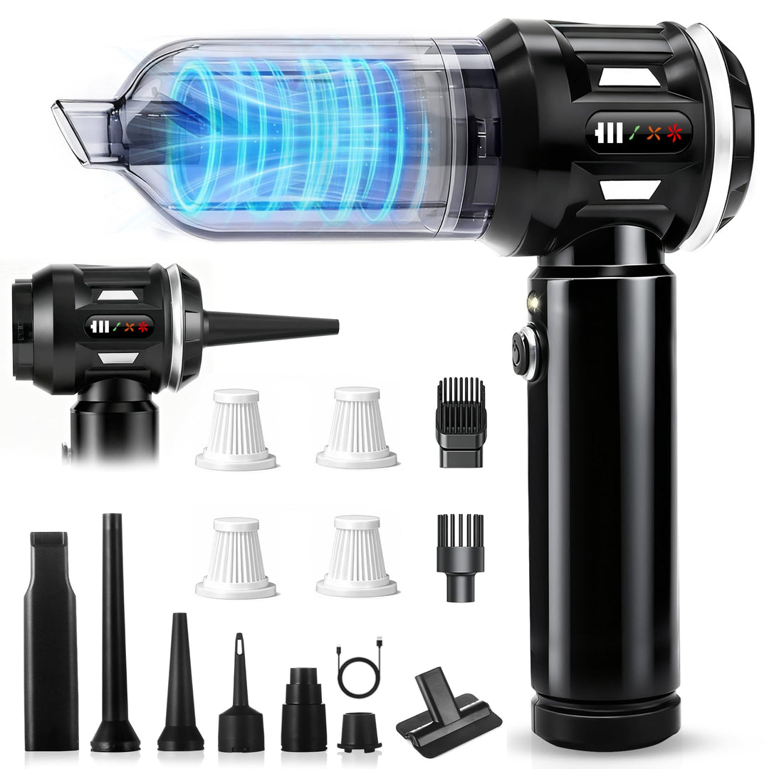 Citybee Handstaubsauger Akku Mini Staubsauger Kabellos - 25000Pa Handstaubsauger Stark 4 in 1 Autost