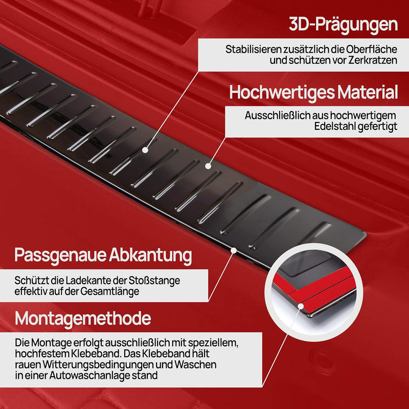 CHROMEMASTER | Ladekantenschutz Stossstangenschutz | Kompatibel mit Mercedes Vito V-Class W447 2014-