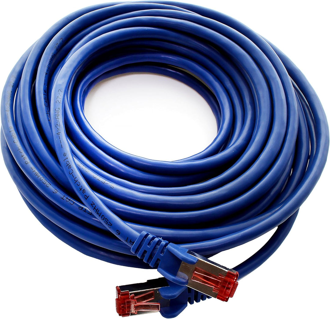 Netzwerkkabel Cat.6 10m blau - 10 x Ethernetkabel Lankabel Cat6 Lan Netzwerk Kabel Sftp Pimf Patchka