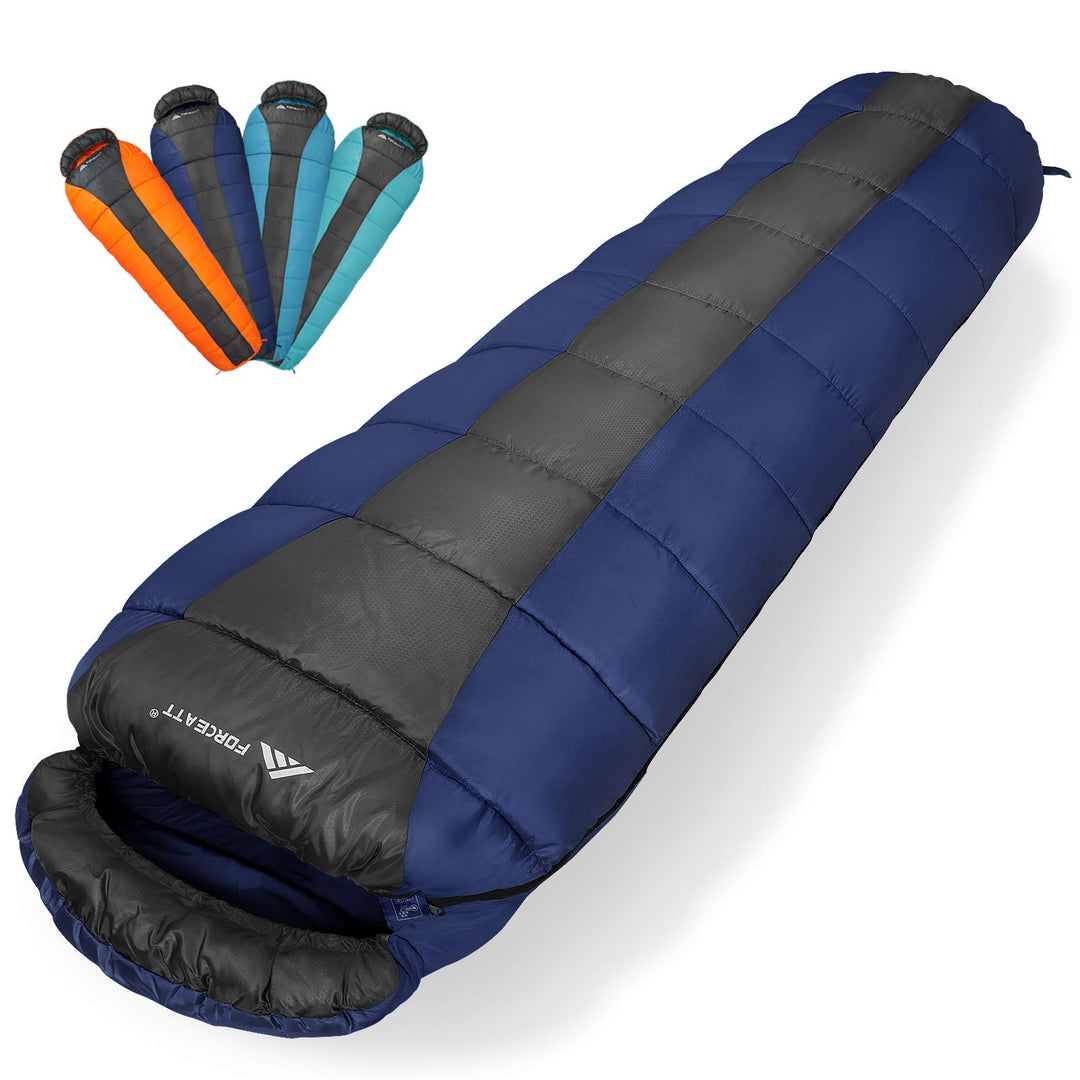 Forceatt Schlafsack für Erwachsene- Kleines Packmass(1400g), Mumienschlafsack 3 Jahreszeiten Wasserd