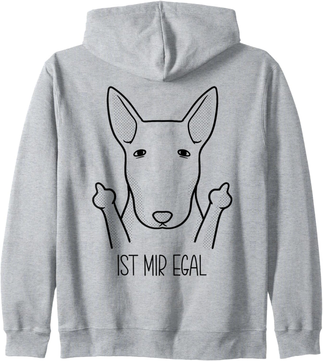 Miniatur Bullterrier Hund lustig Ist Mir Egal Hundebesitzer Kapuzenjacke