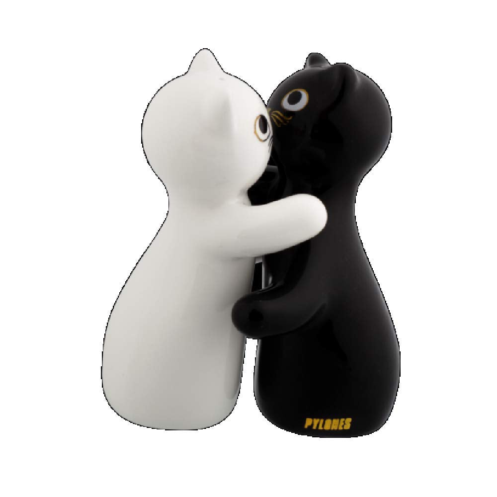 Pylones, Salz- und Pfefferstreuer Hugcats schwarz und weiss