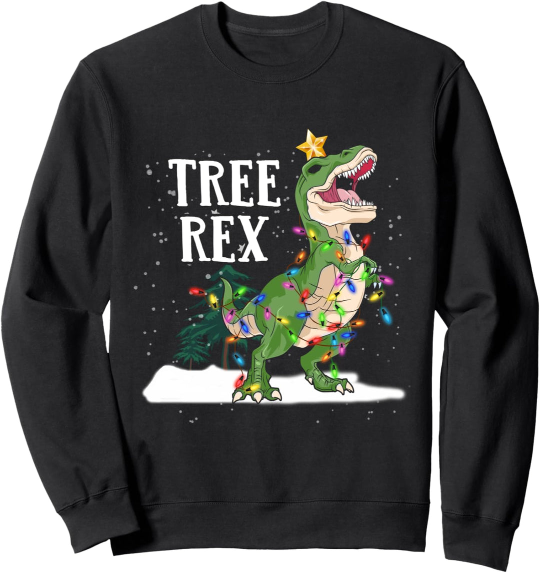 T-Rex Dinosaurier Weihnachten Deko Kinder Junge Tree Rex Sweatshirt