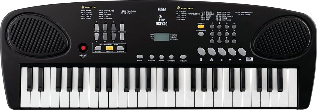 EKO Keyboards Okey Tastatur mit 49 Tasten, 49 Tasten, digitale Tastatur, tragbar, 49 Tasten, Mini 4