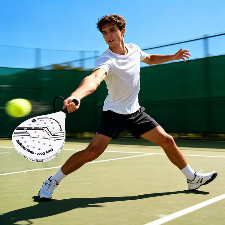 Padelracket 2er-Set mit ABS-Oberfläche und Eva-Schaumkern, für Erwachsene, inklusive Zwei Bällen und