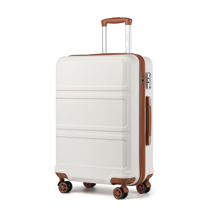KONO Koffer Trolley Reisekoffer aus ABS+PC – Leichter Hartschalenkoffer mit 4 Zwillingsrollen und TS