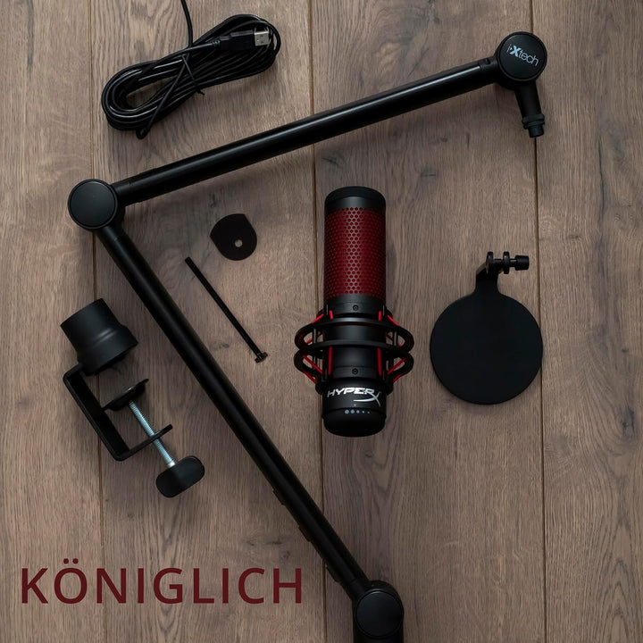 IXTECH Mikrofonarm für Hyperx Quadcast Rode Shure Sm7b Blue Yeti Gaming Mikrofon Halterung Mikrofons