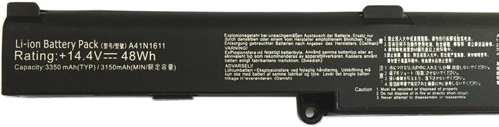 A41N1611 A41LK5H A41LP4Q OB110-00470000 Laptop Batterie Ersatz für Asus ROG Strix GL553 GL553VW GL55