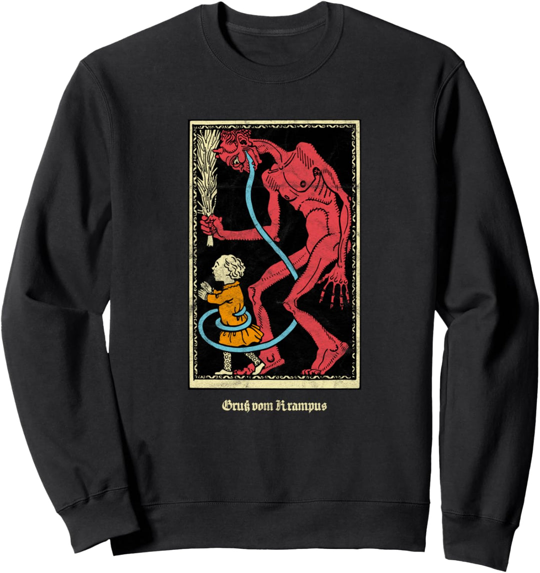 Gruss vom Krampus Weihnachten Dämon Percht Horror Okkult Sweatshirt