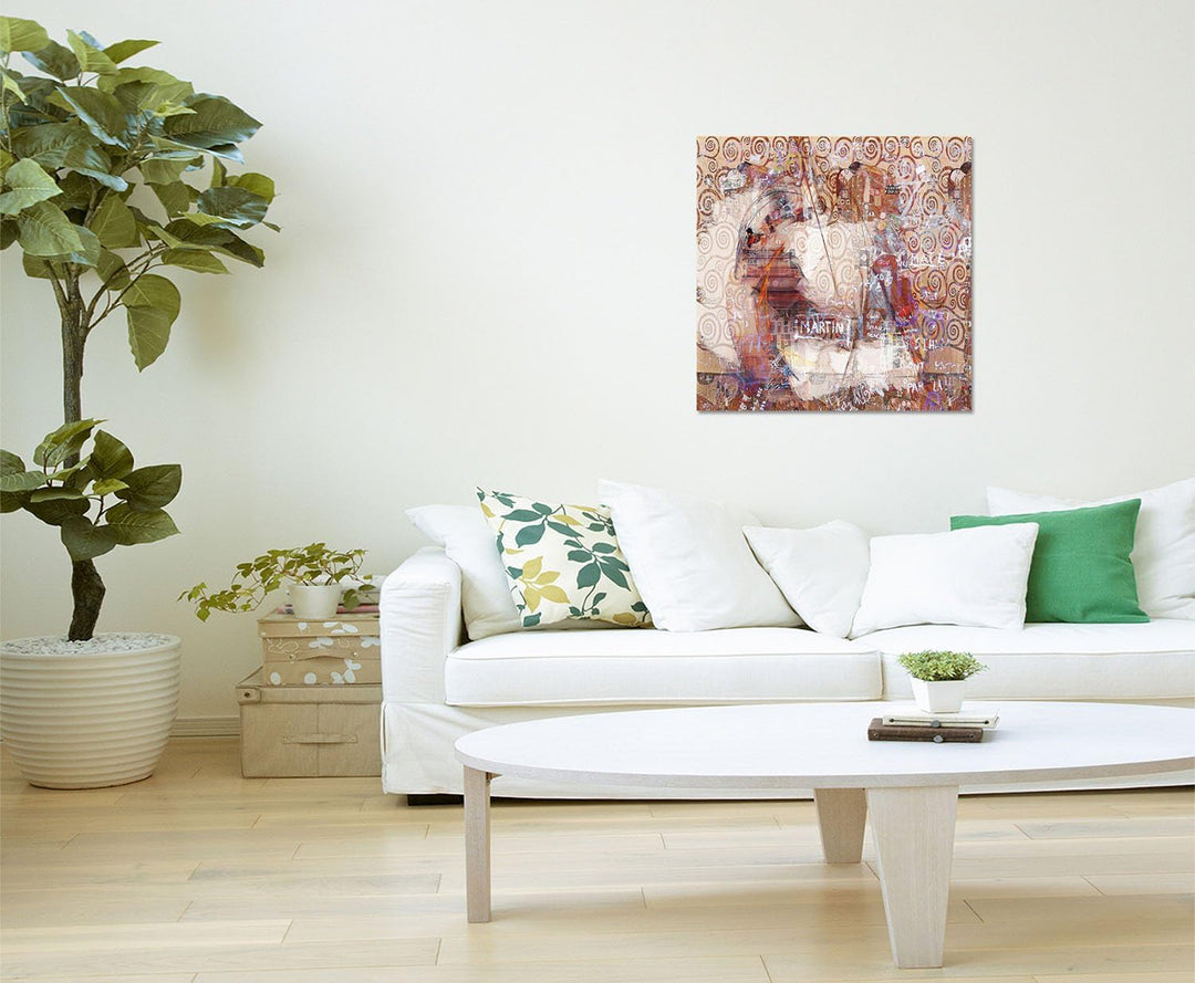 Paul Sinus Art Markanter Kunstdruck Abstrakt477_60x60cm Leinwandbild Unruhe Bewegung Schnelligkeit X