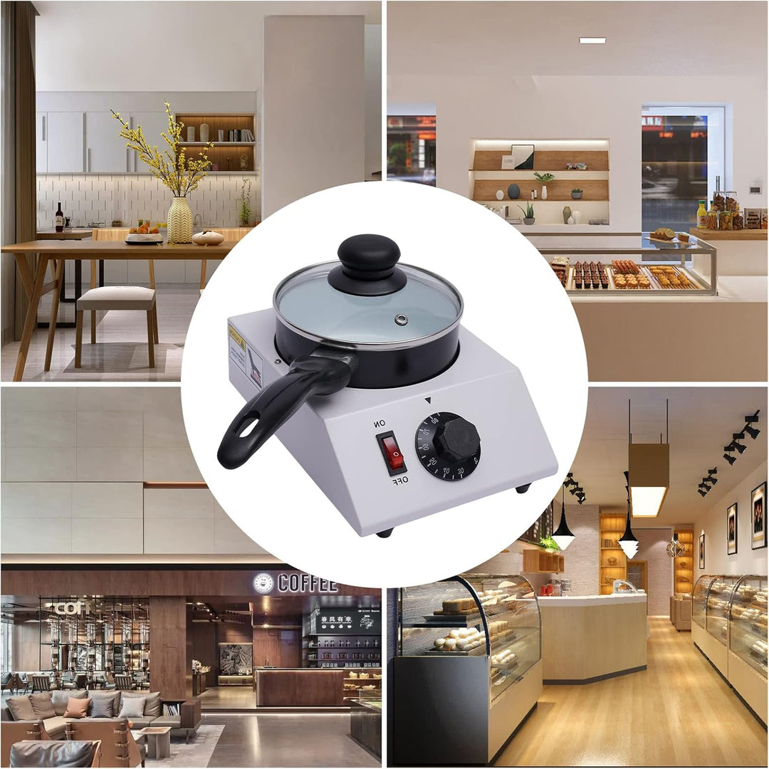 Elektrische Chocolatière Schmelzmaschine, Mini Schokoladenschmelztiegel mit 1 keramischen Pfannen mi