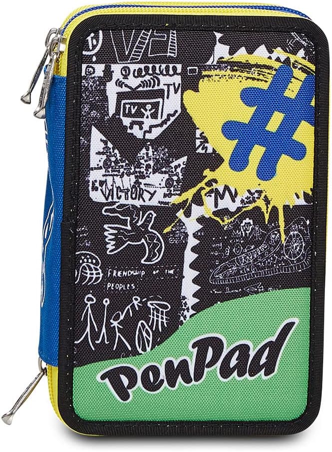 Seven Federmäppchen, Mäppchen, mehrfarbig, Federtasche für Schreibwaren, Etui mit Stiften, Kugelschr