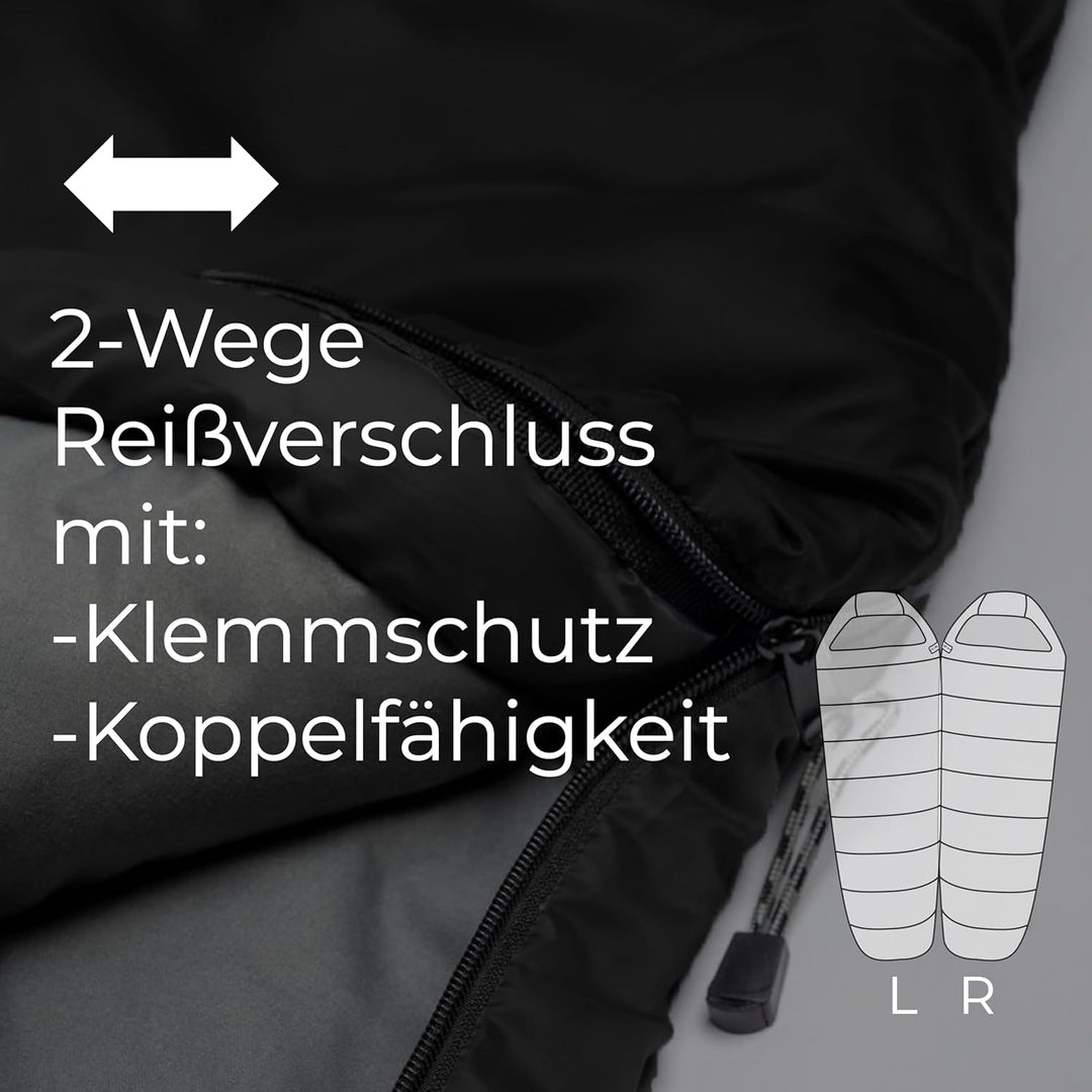 EXPLORER® Light 600 Sommerschlafsack [700g] -2°C bis +14°C [120g/m²] Ultraleicht Schlafsack Outdoor