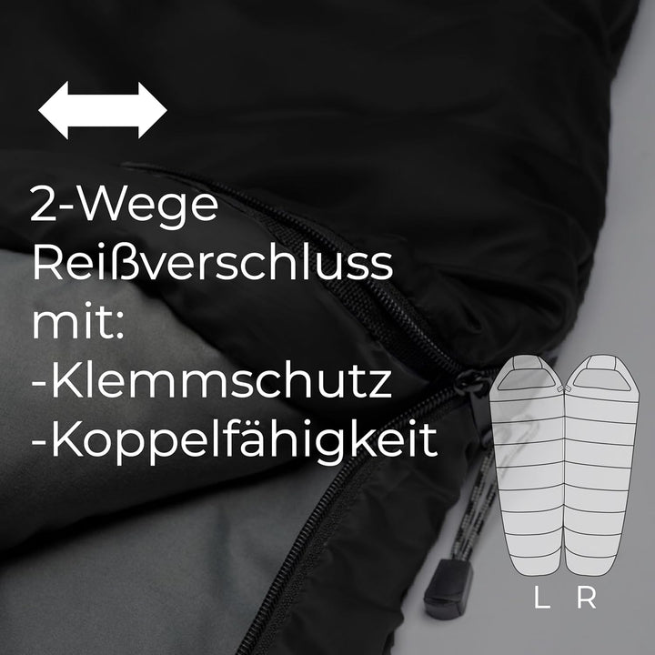 EXPLORER® Light 600 Sommerschlafsack [700g] -2°C bis +14°C [120g/m²] Ultraleicht Schlafsack Outdoor