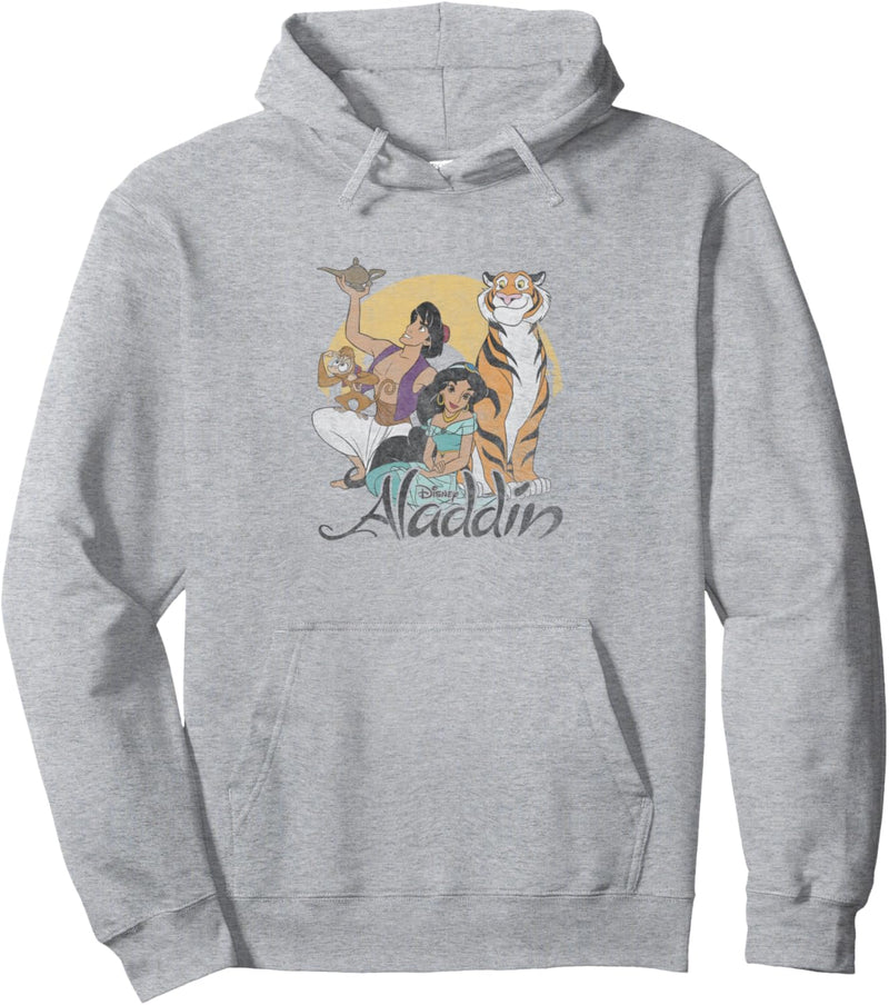 Disney Aladdin Group Shot Faded Sun Poster Pullover Hoodie