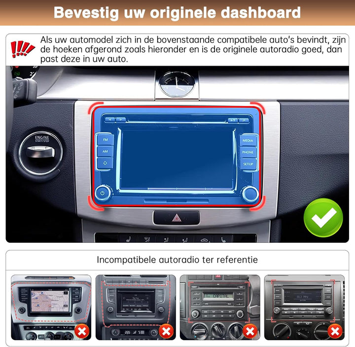 7-Zoll-Display-Autoradio für Volkswagen Seat Golf Passat Jetta Beetle Tiguan Touran EOS Skoda Seat D