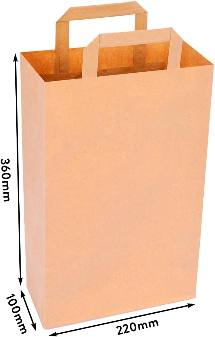 verpacking Papiertragetaschen 22 x 18 x 8 cm Weiss [Grösse und Farbe wählbar] Geschenktüten Einkaufs