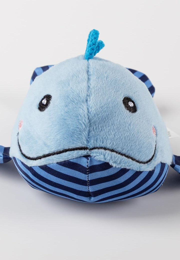 SIGIKID 41172 Rassel Wal Red Stars Mädchen und Jungen Babyspielzeug empfohlen ab Geburt blau Wal emp
