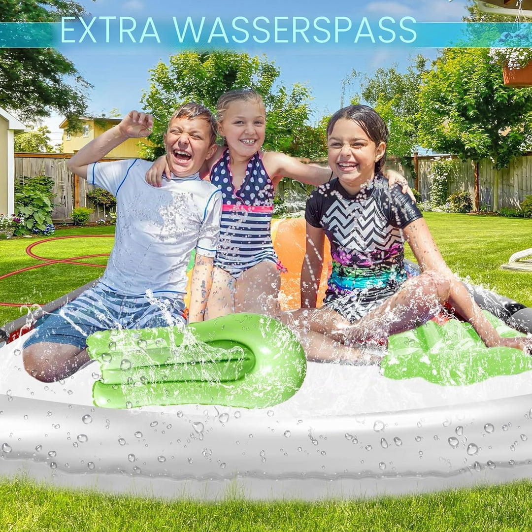 Wasserrutsche Garten für Kinder,Wasserspielzeug Wasserrutschmatte mit 1 Bodyboards,Single Waterslide