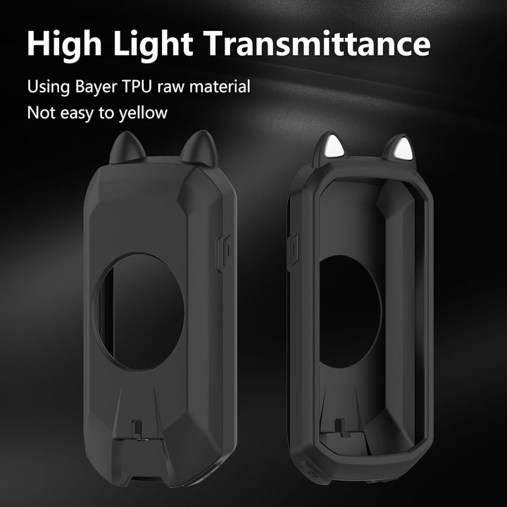 zZjoOoj Silicone Case Compatible with Garmin Edge 1050, 2 Pieces Screen Protector Protective Film fo