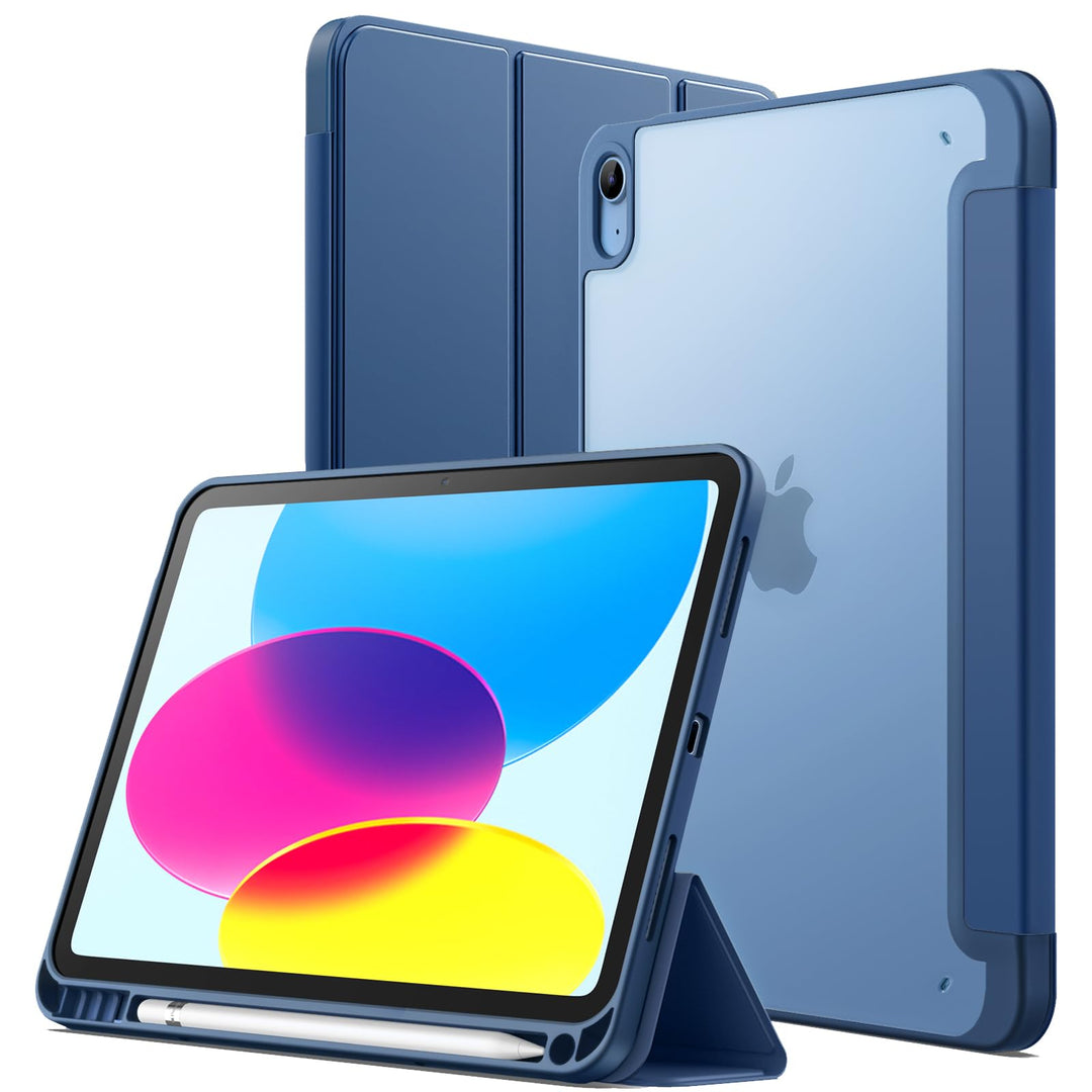 JETech Matt Hülle für iPad (A16) 11./10. Generation (2025/2022) mit Stifthalter, Mattierte Durchsche