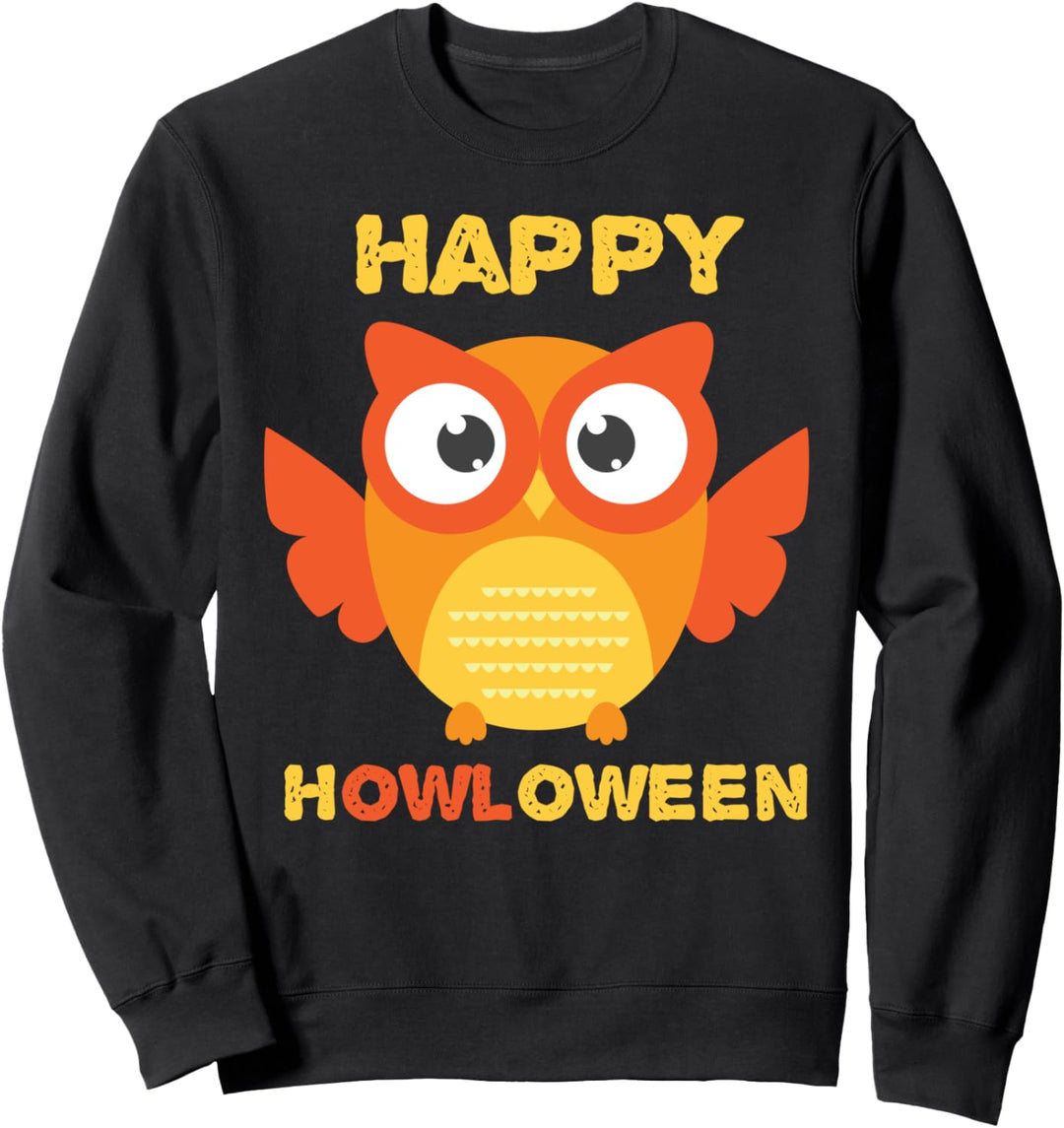 Happy Howloween - Funny Owl Halloween Sweatshirt