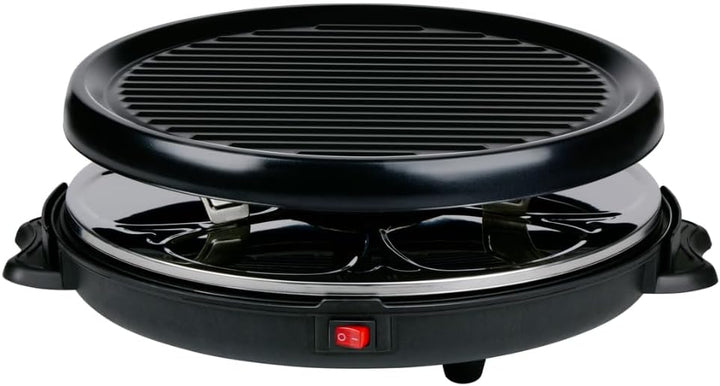 alpina Raclette-Grill 800W - Gourmet-Set für 8 Personen - mit abnehmbarer Grillplatte