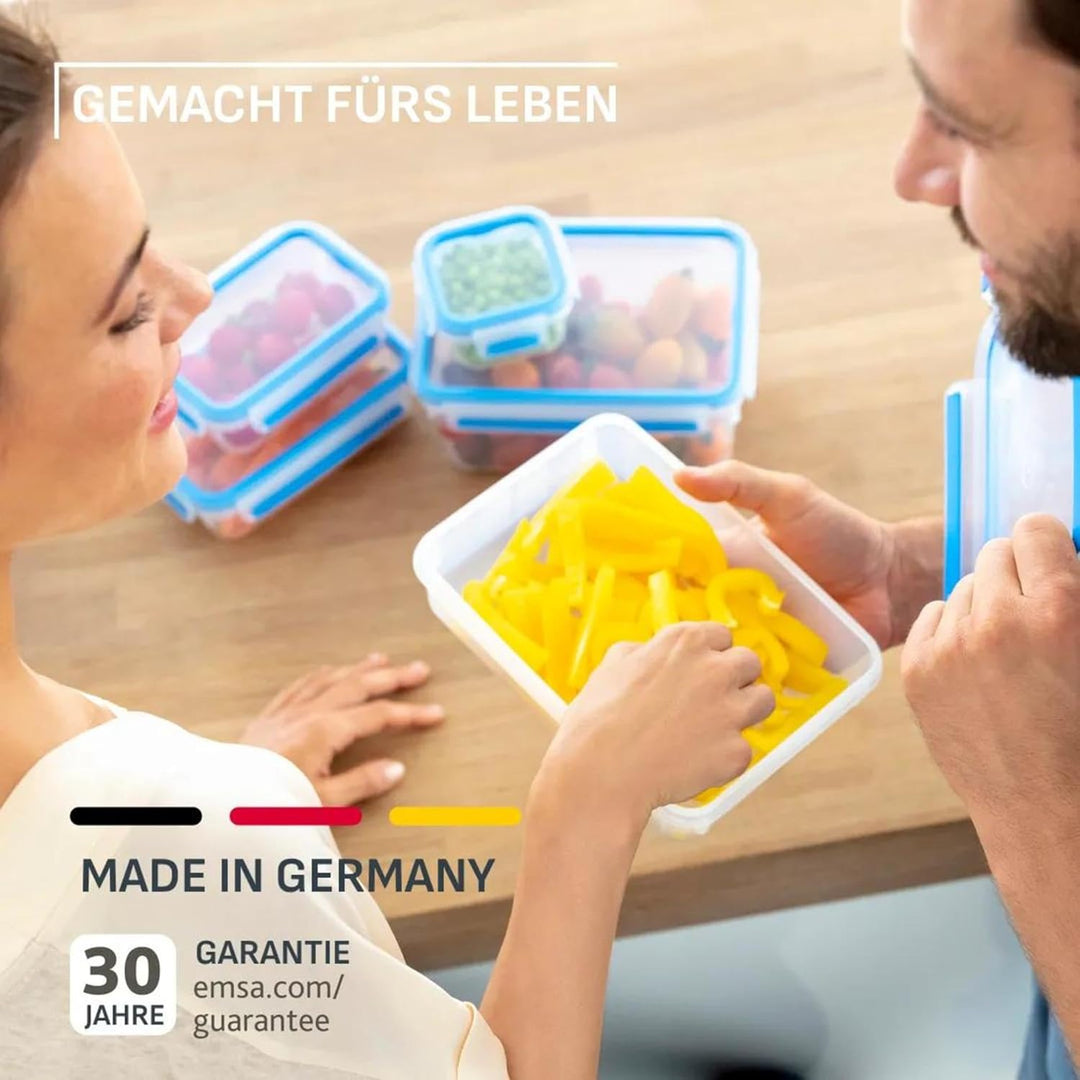 EMSA Clip & Close Frischhaltedose, rechteckig, 10,6 L, Maxiformat, Aufbewahrungsbox, 100 Prozent dic