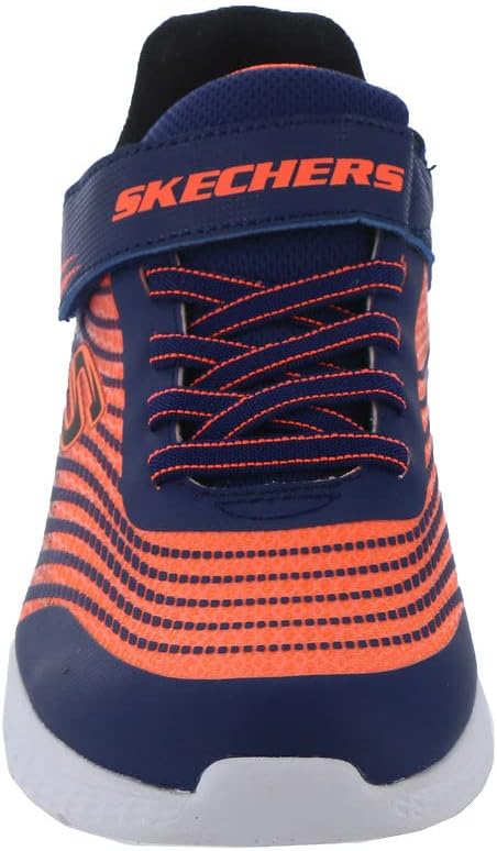 Skechers Jungen 403930l Nvor Sneaker 28 EU Navy Synthetic Orange Textile Black Trim, 28 EU Navy Synt