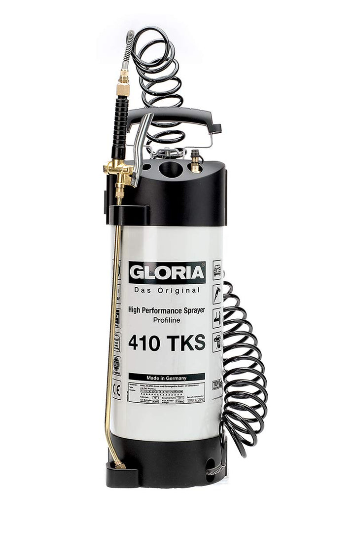 GLORIA Hochleistungssprühgerät 410 TKS Profiline | 10 L Füllinhalt | Profi-Drucksprüher aus Stahl |