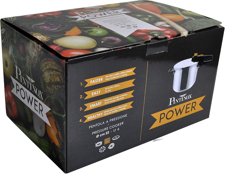 Pintinox, Energy, Schnellkochtopf aus Edelstahl - induktionsgeeignet - 6 Liter