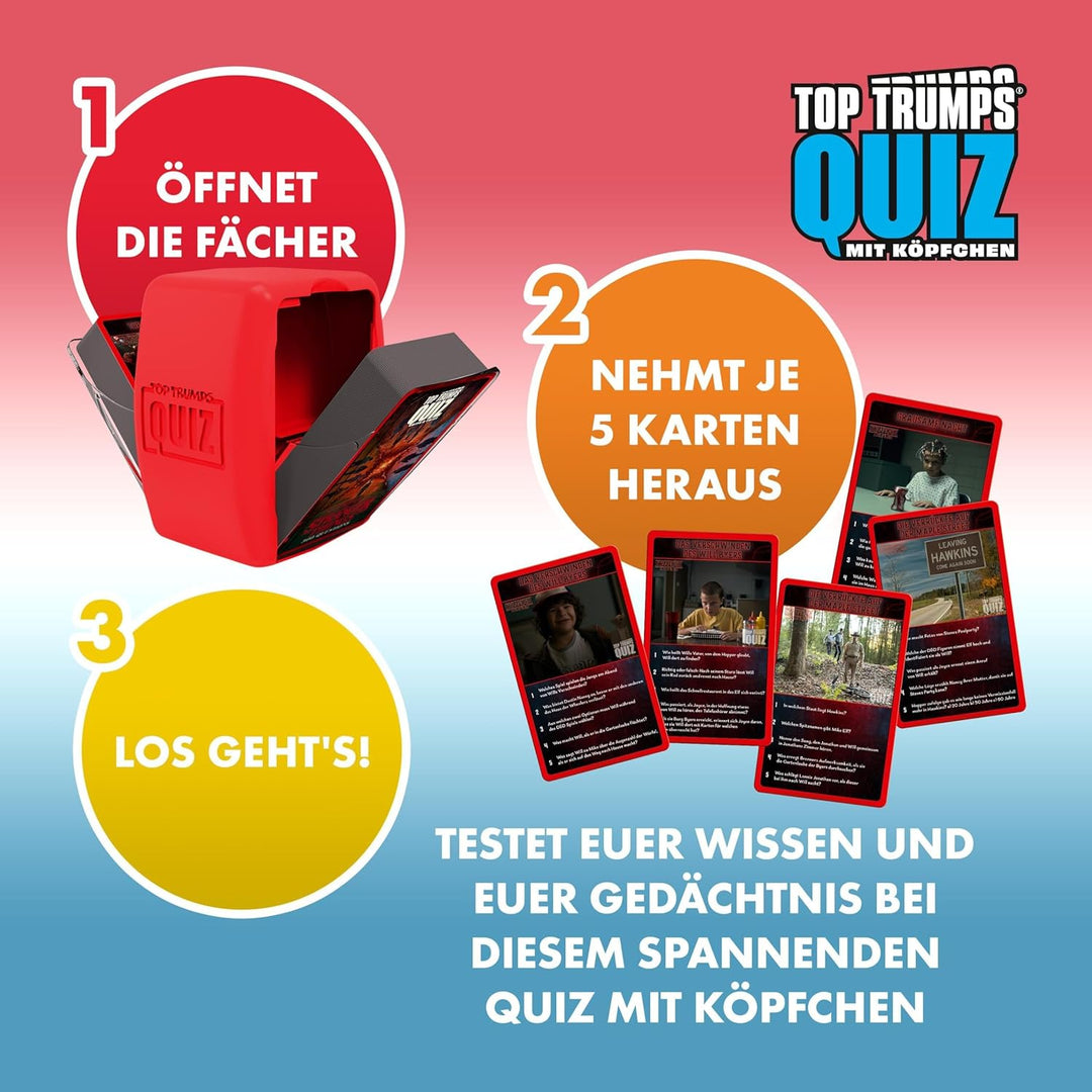 Top Trumps Quiz Stranger Things Edition - Quiz Kartenspiel für Stranger Things Fans! - Fanartikel &