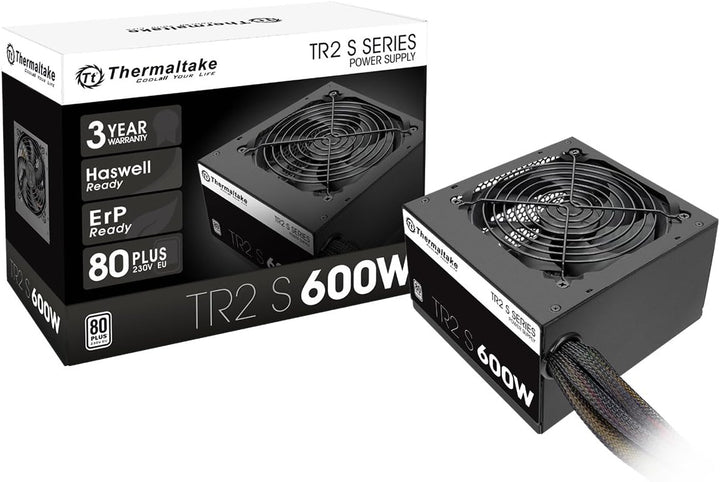 Thermaltake TR2 S 600W | PC-ATX-Netzteil | 80-Plus | leiser 120 Lüfter | EU zertifiziert | schwarz,