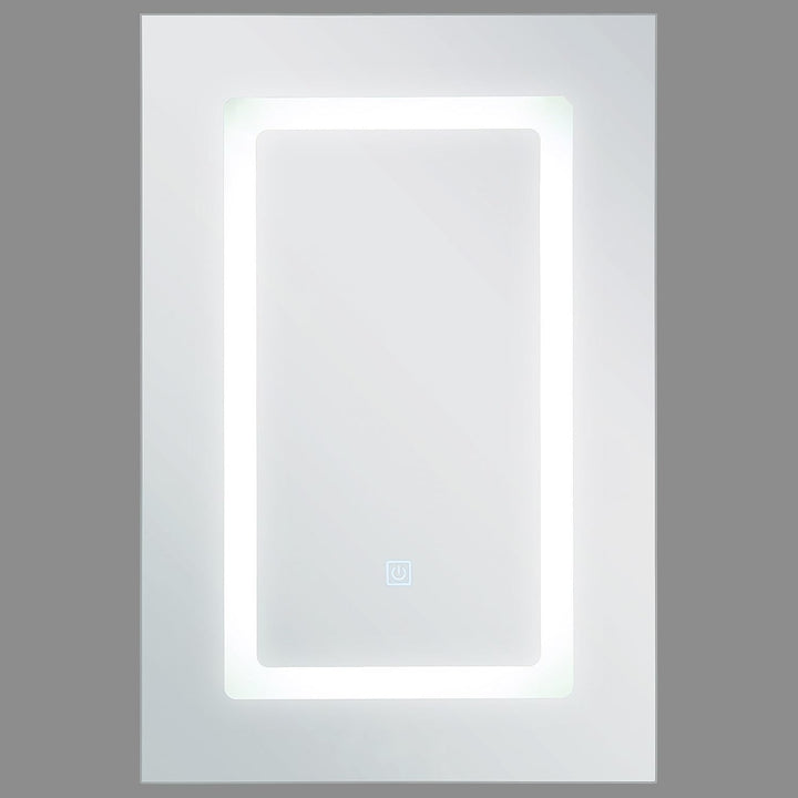 Moderner Bad-Spiegelschrank 40x60 cm 1 türig mit LED Beleuchtung weiss Condor