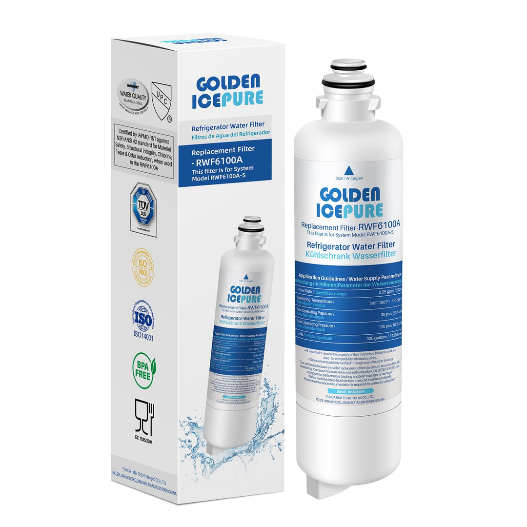 GOLDEN ICEPURE Kühlschrank-Wasserfilter Ersatz für Siemens Bosch Neff Ultra Clarity Pro 11032518 BOR