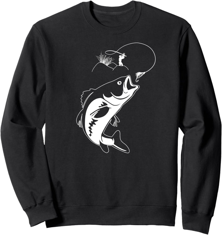 Fliegenfischen mit Angelrute und Fliege für Fliegenfischer Sweatshirt