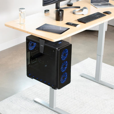 VIVO MOUNT-PC01 Verstellbare PC-Halterung für Schreibtisch und Wand, Computergehäuse-Halterung mit D