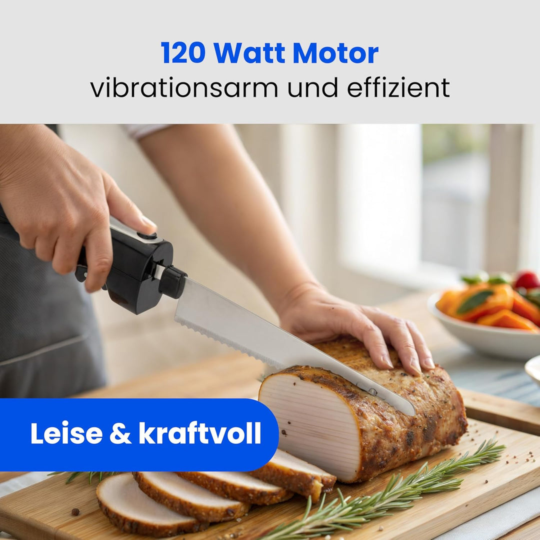 Clatronic EM 3702 Elektromesser, elektrisches Messer, elektrisches Küchenmesser, Küchenhelfer mit 12