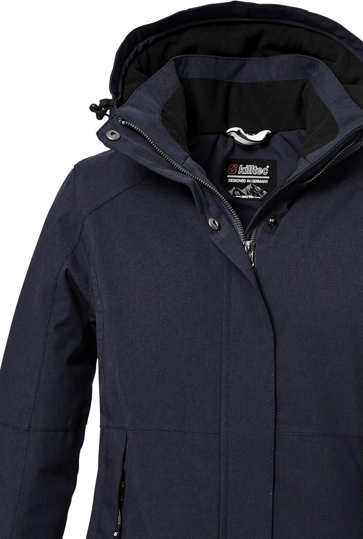 Killtec Damen Kow 37 Wmn Jckt Funktionsjacke/Outdoorjacke mit abzippbarer Kapuze 36 dunkelnavy, 36 d