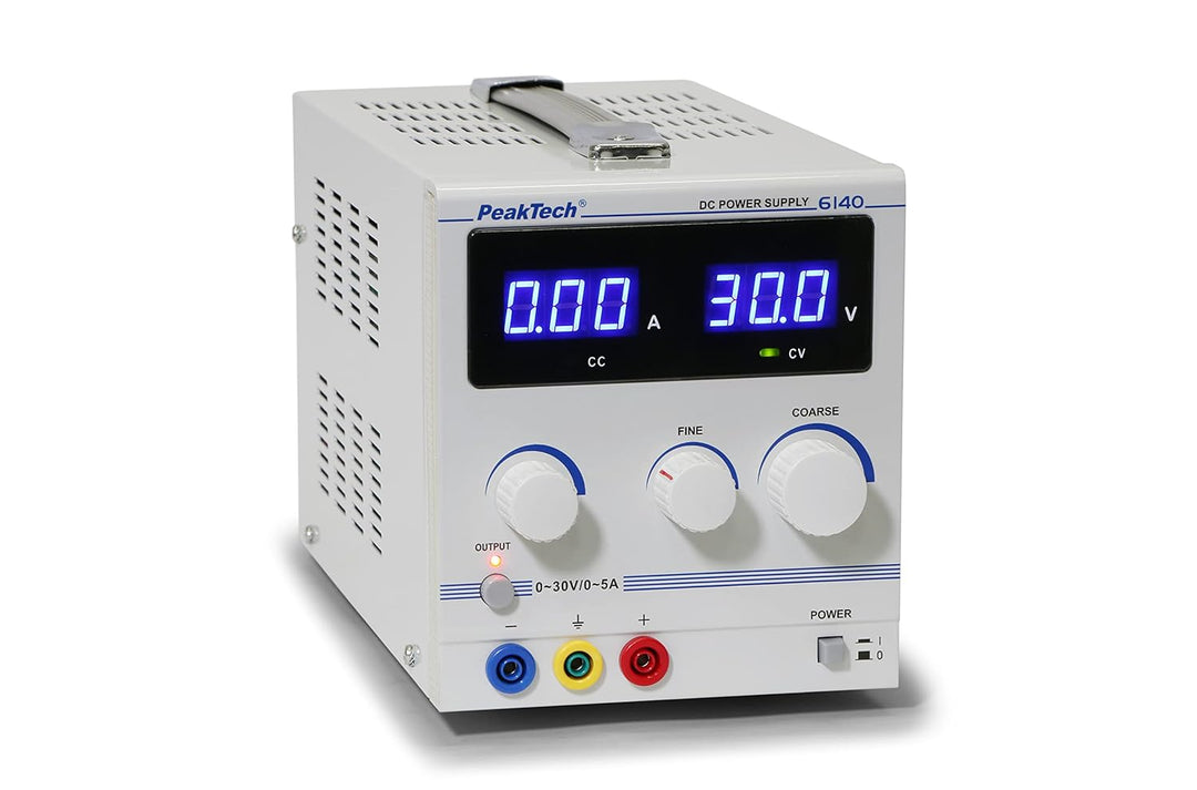 PeakTech Digtial Labornetzteil - Labornetzgerät 0-30V / 0-5A DC, stabilisiert, linear regelbar, 1 St